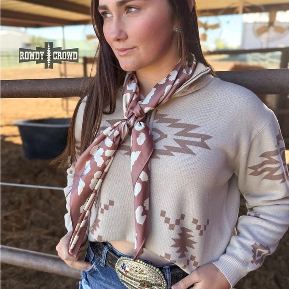 Mocha Leopard Wild Rag - Picture 2 of 3